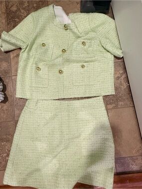 Lilly Pulitzer Mint Green Tweed Two-Piece Set
